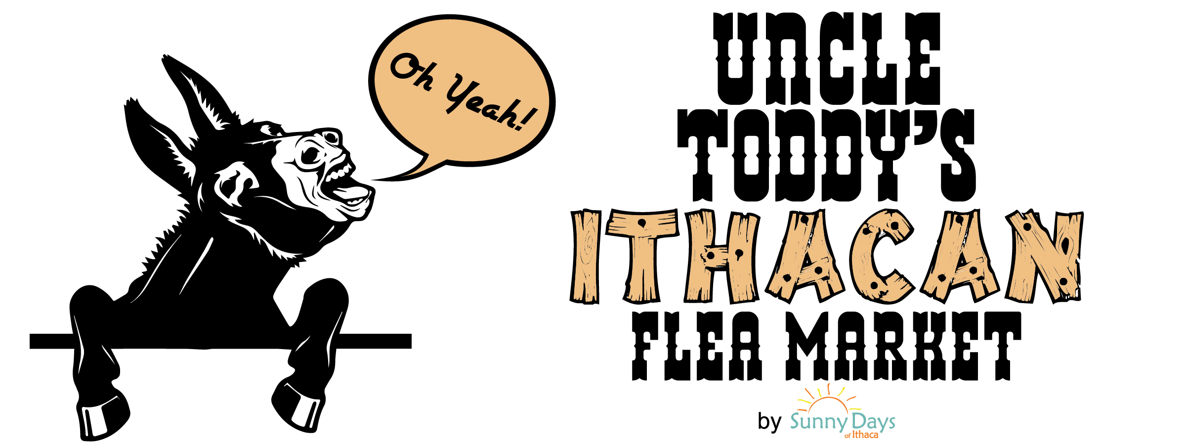 Uncle Toddy's IthacaN Flea Market by Sunny Days Logo/Photo